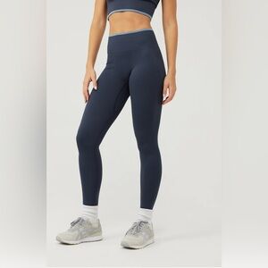 Outdoor Voices - Women’s Leggings in Blue/Navy Ribbed